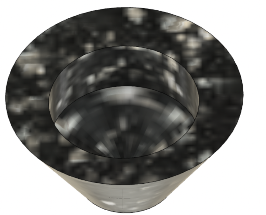 An above-view of the ceramic bowl