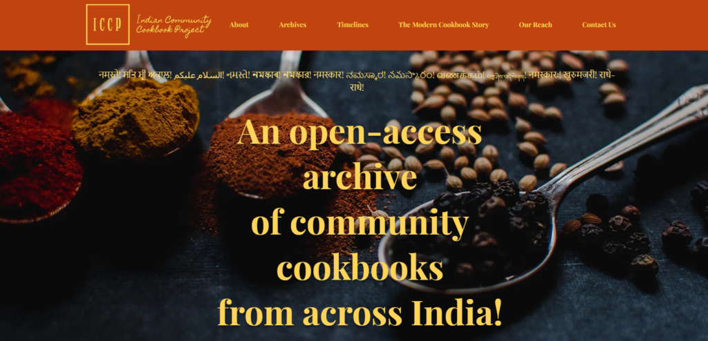 Review of Indian Community Cookbooks Project