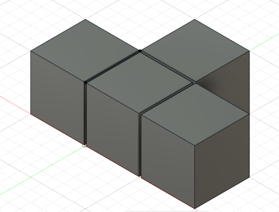 A T-shaped tetris block, I chose to model this structure because I saw a Fusion 360 animation of Tetris.