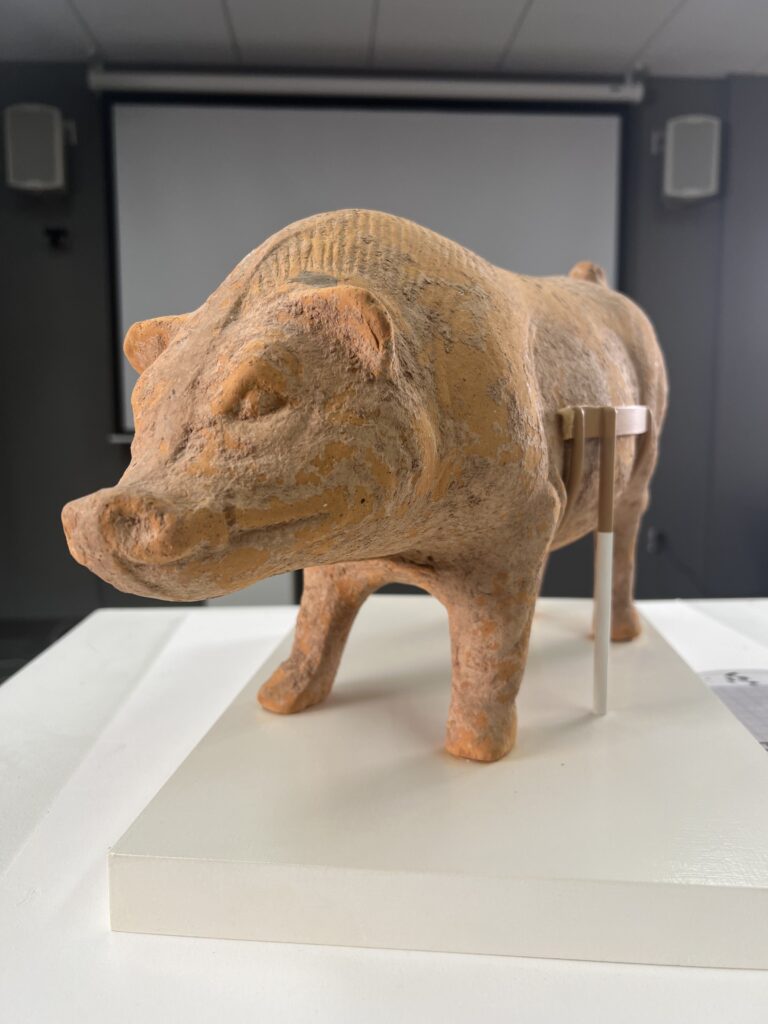 A close-up shot reveals interesting details about the object