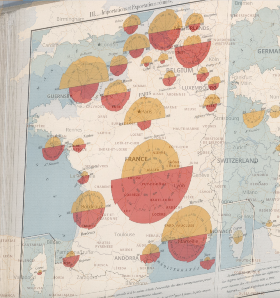 Georeferencing a 19th Century French Commerce Map
